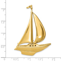 14K  3D Moveable Sailboat Slide-K8091