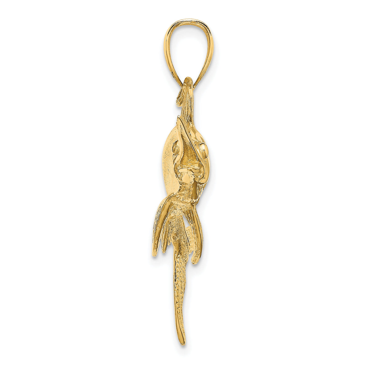 14K 2-D Polished/Satin Swordfish Charm-K8105
