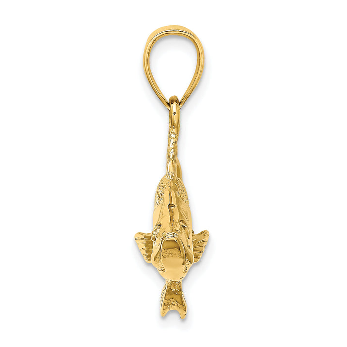 14K 3-D Tarpon Fish Charm-K8115