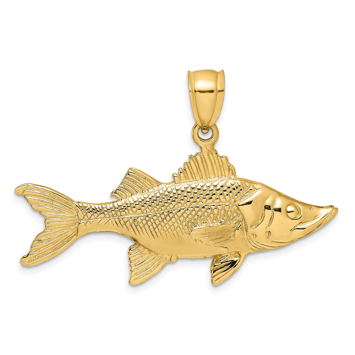 14K 3-D Tarpon Fish Charm-K8115