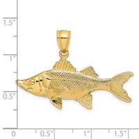 14K 3-D Tarpon Fish Charm-K8115