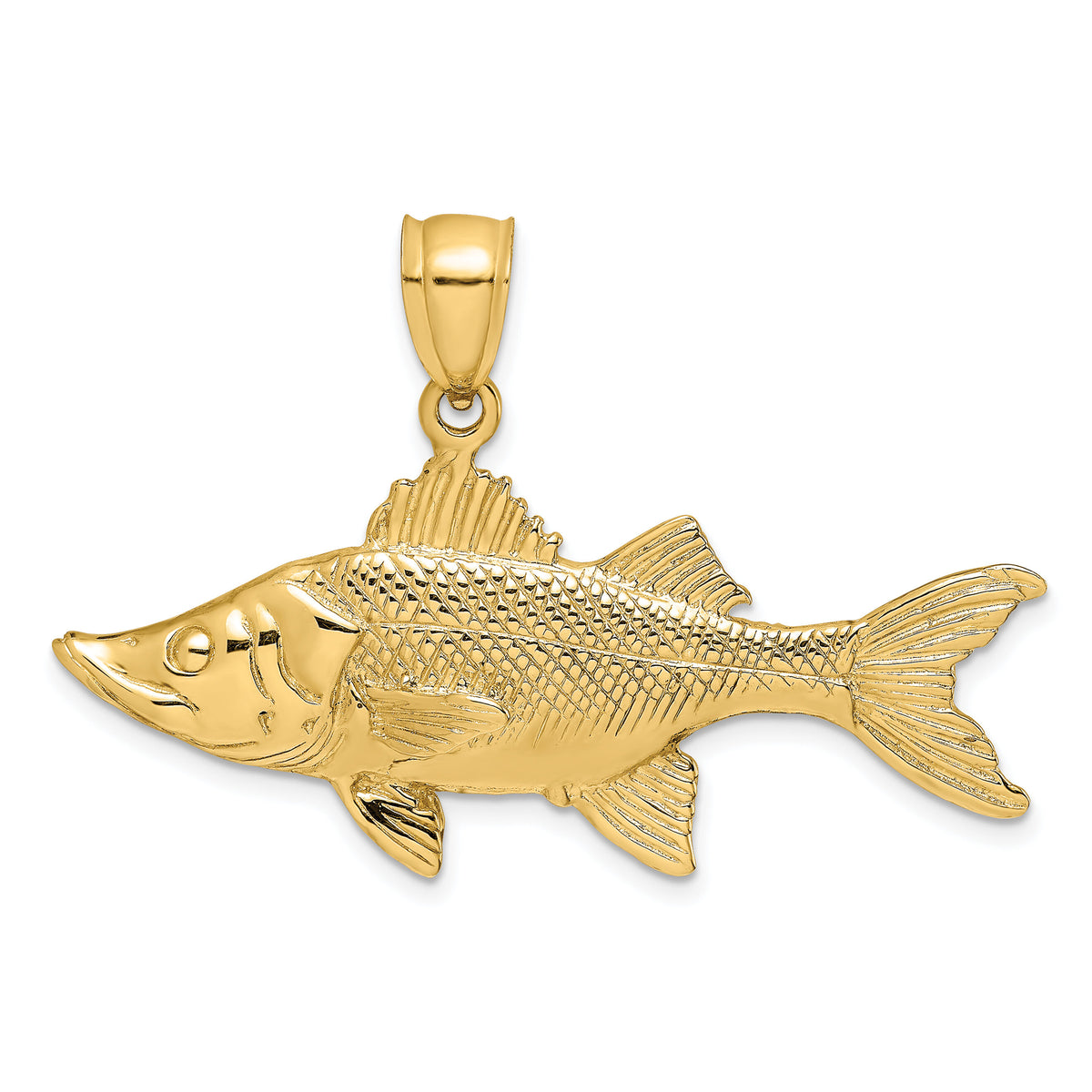 14K 3-D Tarpon Fish Charm-K8115