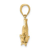 14K 3-D Snook Fish Charm-K8118