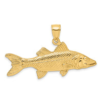 14K 3-D Snook Fish Charm-K8118