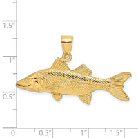 14K 3-D Snook Fish Charm-K8118