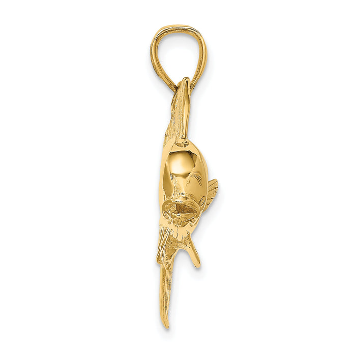 14K 2-D Male Dorado (Mahi-Mahi) Charm-K8119