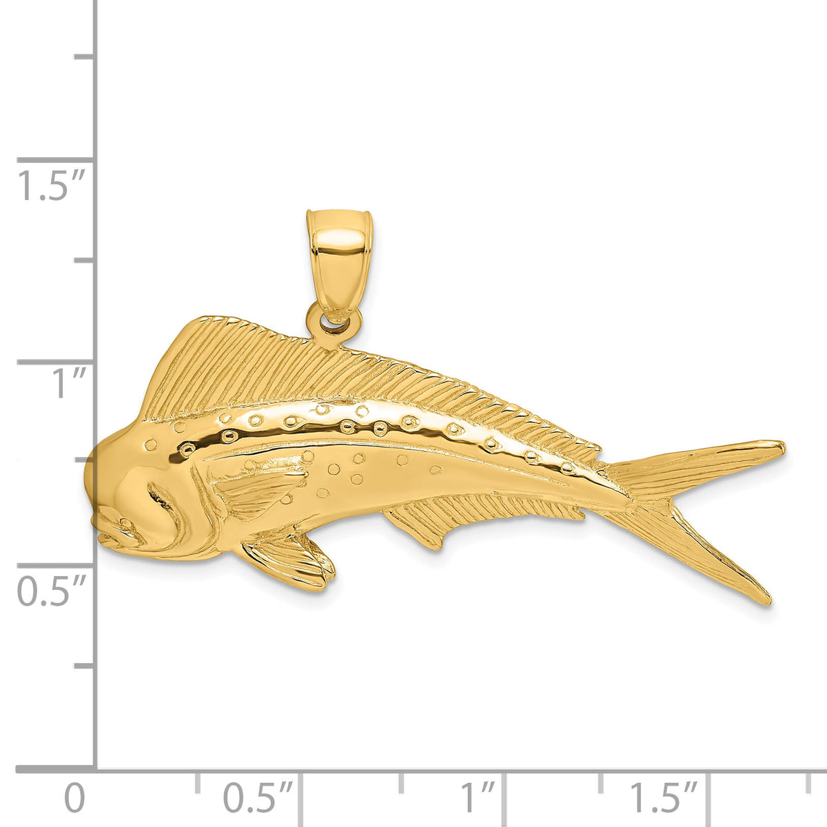 14K 2-D Male Dorado (Mahi-Mahi) Charm-K8119