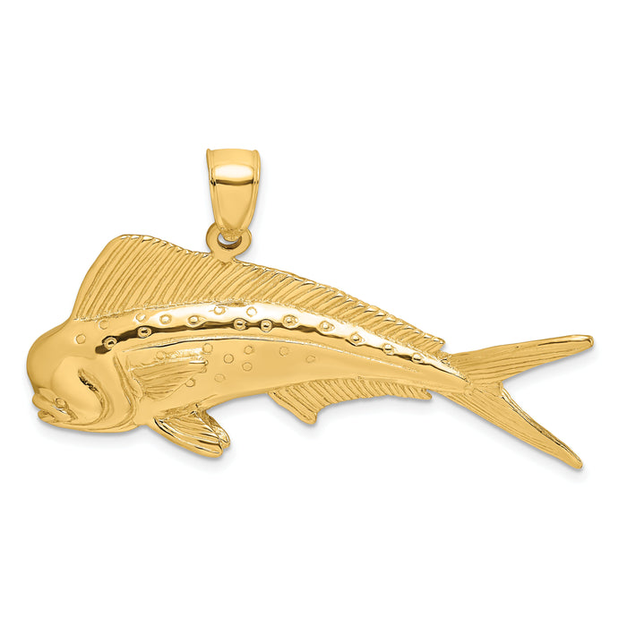 14K 2-D Male Dorado (Mahi-Mahi) Charm-K8119