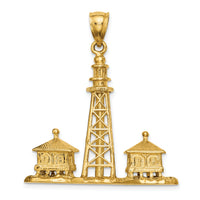14K 3D SANIBEL ISLAND Lighthouse Charm-K8124