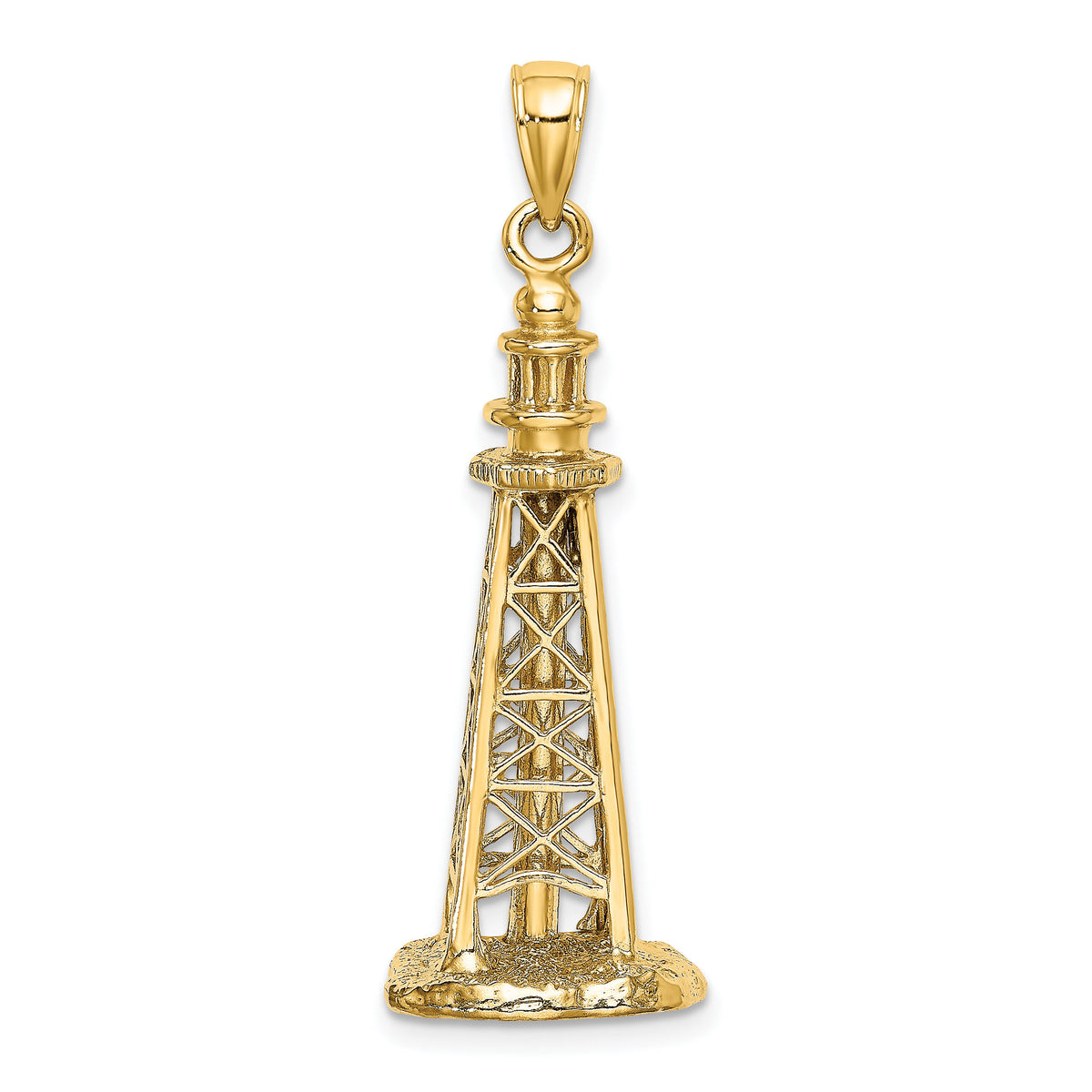 14K 3D SANIBEL ISLAND Lighthouse Charm-K8125