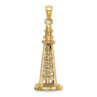 14K 3D SANIBEL ISLAND Lighthouse Charm-K8125