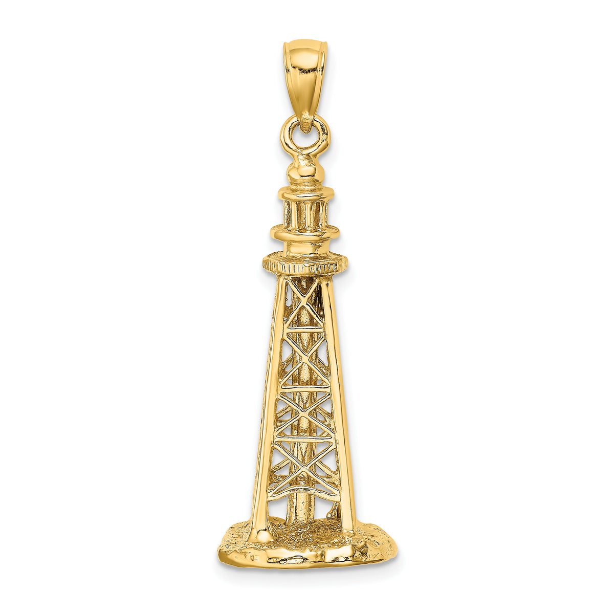 14K 3D SANIBEL ISLAND Lighthouse Charm-K8125