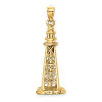 14K 3D SANIBEL ISLAND Lighthouse Charm-K8125
