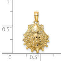 14K Lion's Paw Shell Charm-K8126