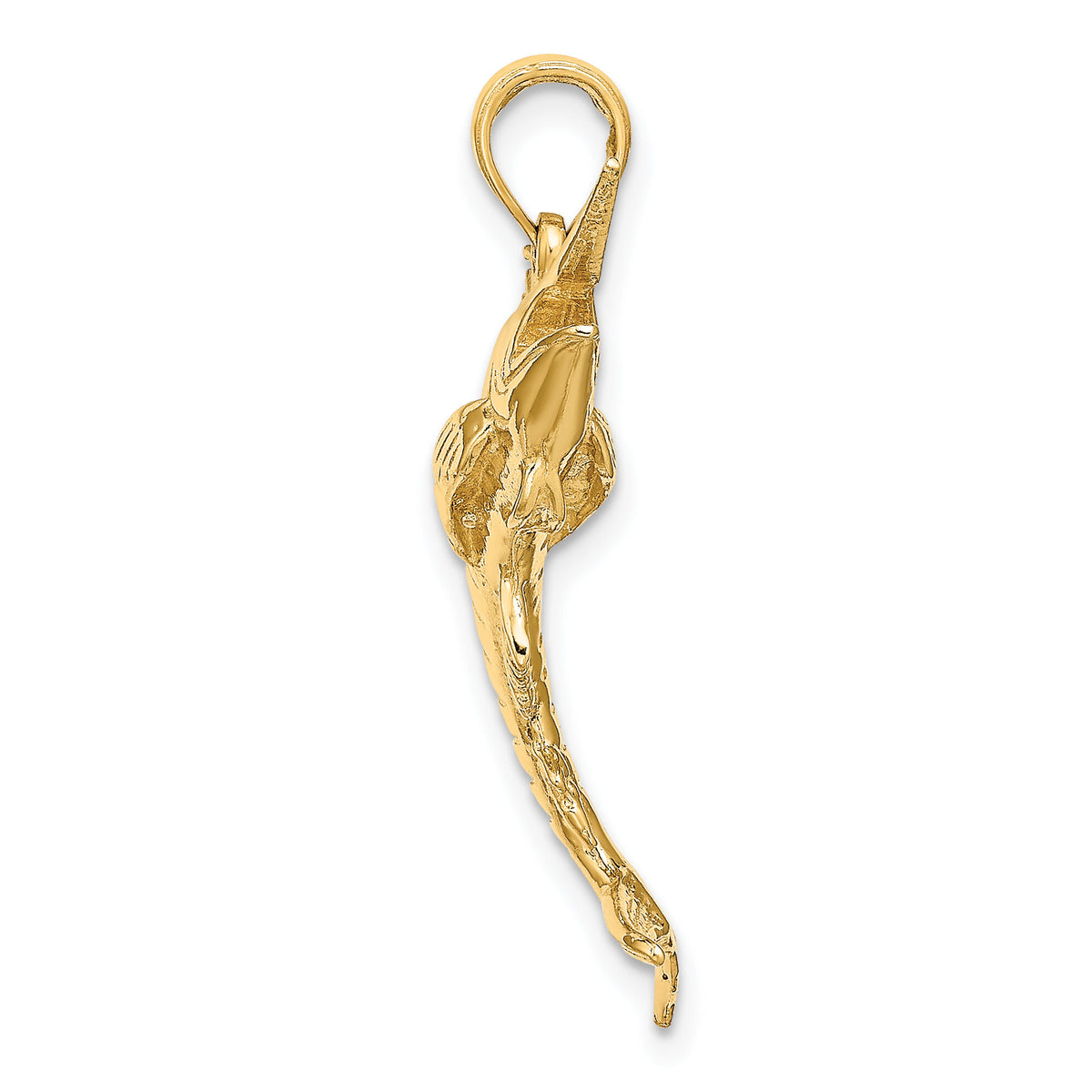 14K 3-D Polished Blue Marlin Charm-K8131