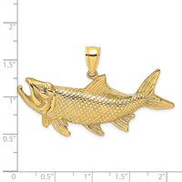 14K Tarpon Fish w/Open Mouth Charm-K8132