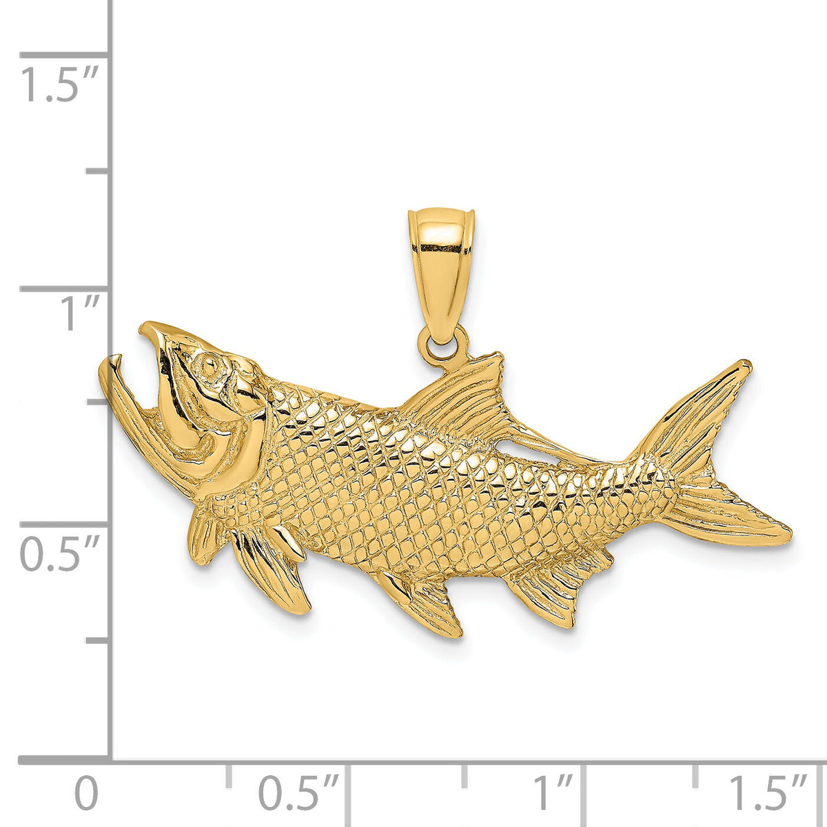 14K Tarpon Fish w/Open Mouth Charm-K8133