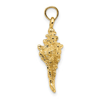 14K 3-D Conch Shell Charm-K8136