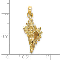 14K 3-D Conch Shell Charm-K8136
