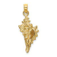14K 3-D Conch Shell Charm-K8136