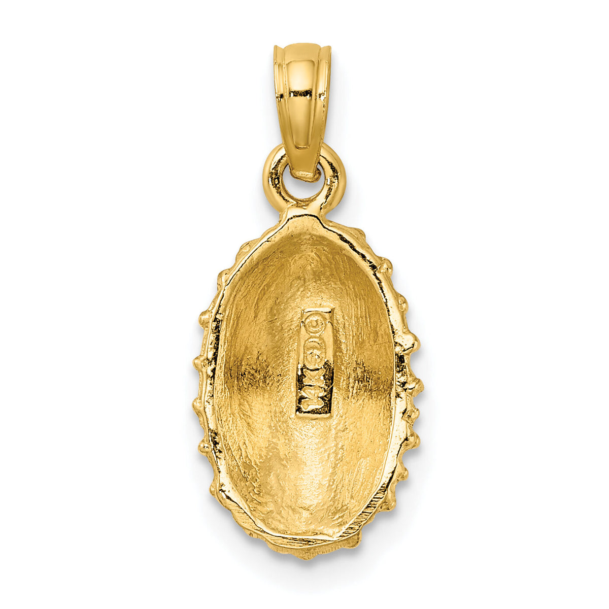 14K Textured Limpet Shell Charm-K8137