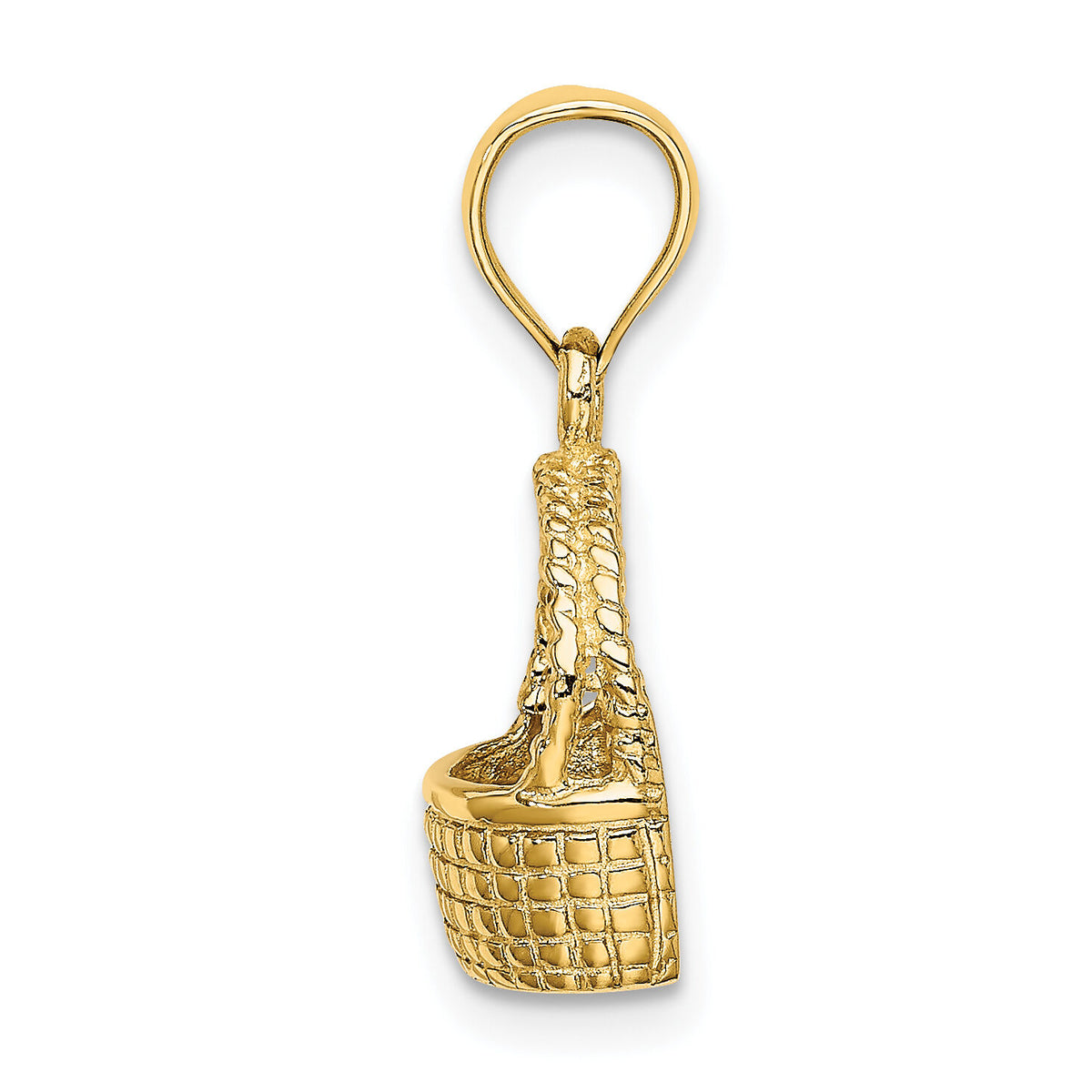 14K 2-D Flat Back Basket Charm-K8139