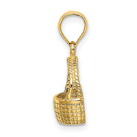 14K 2-D Flat Back Basket Charm-K8139