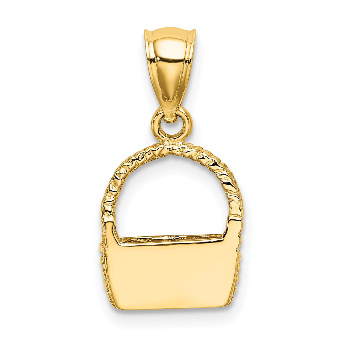14K 2-D Flat Back Basket Charm-K8139