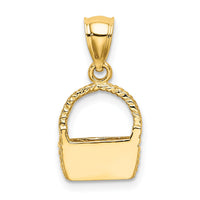 14K 2-D Flat Back Basket Charm-K8139