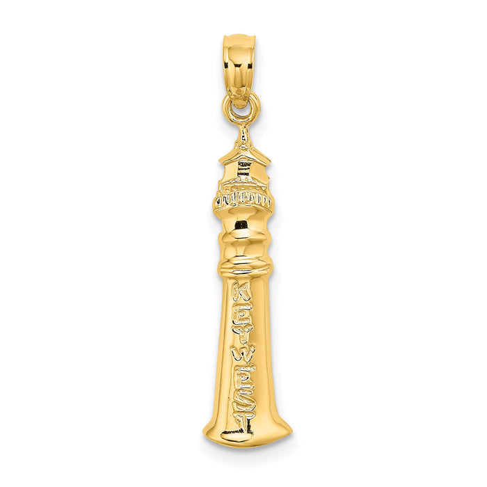 14K 2-D KEY WEST Lighthouse Charm-K8140