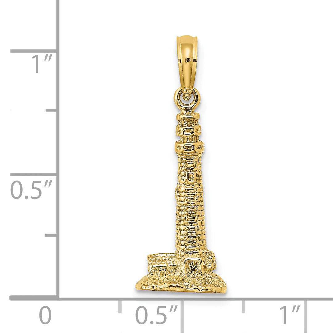14K 3D Cape May NJ Lighthouse Charm-K8141