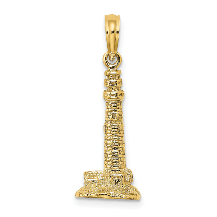 14K 3D Cape May NJ Lighthouse Charm-K8141