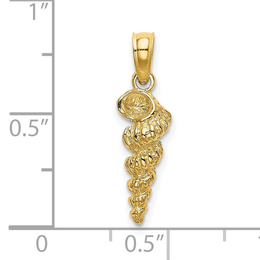14K 3-D Mini Common Wentletrap Shell Charm-K8144