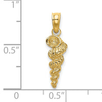 14K 3-D Mini Common Wentletrap Shell Charm-K8144