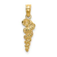 14K 3-D Mini Common Wentletrap Shell Charm-K8144