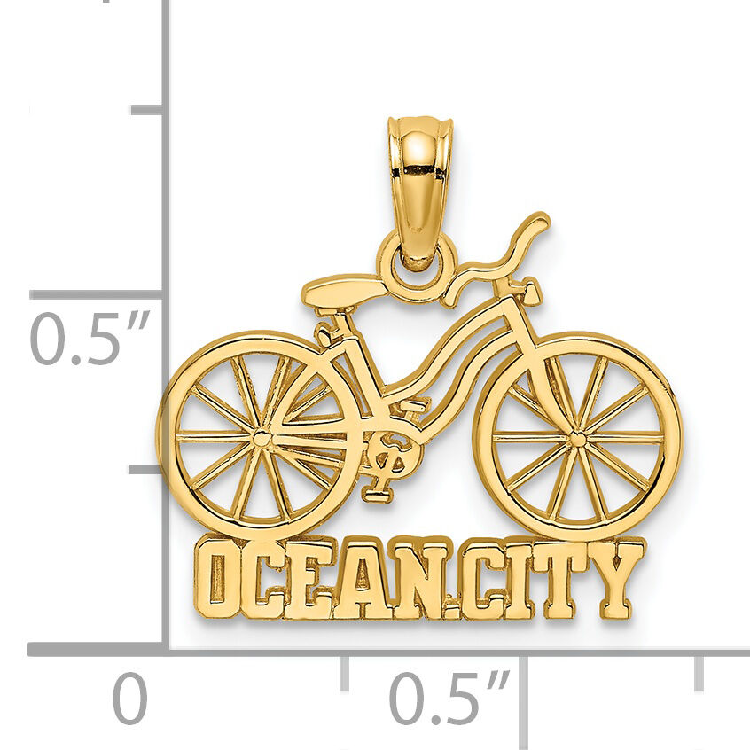 14K OCEAN CITY Bicycle Charm-K8147