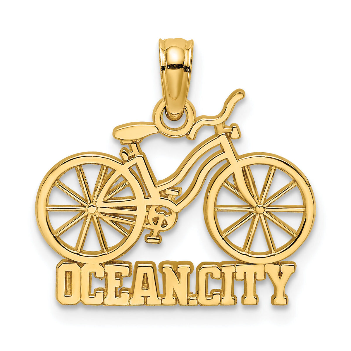 14K OCEAN CITY Bicycle Charm-K8147