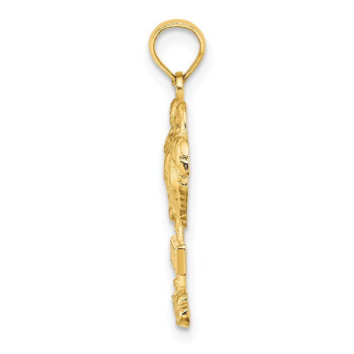 14K HAWAII Palm Tree Charm-K8149