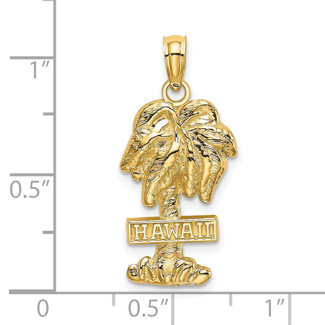 14K HAWAII Palm Tree Charm-K8149