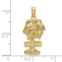 14K HAWAII Palm Tree Charm-K8149