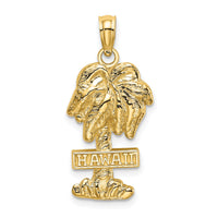 14K HAWAII Palm Tree Charm-K8149