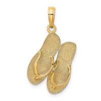 14K Large SAN DIEGO Double Flip-Flop Charm-K8151