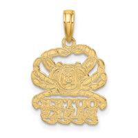 14K Polished OUTER BANKS Crab Charm-K8154