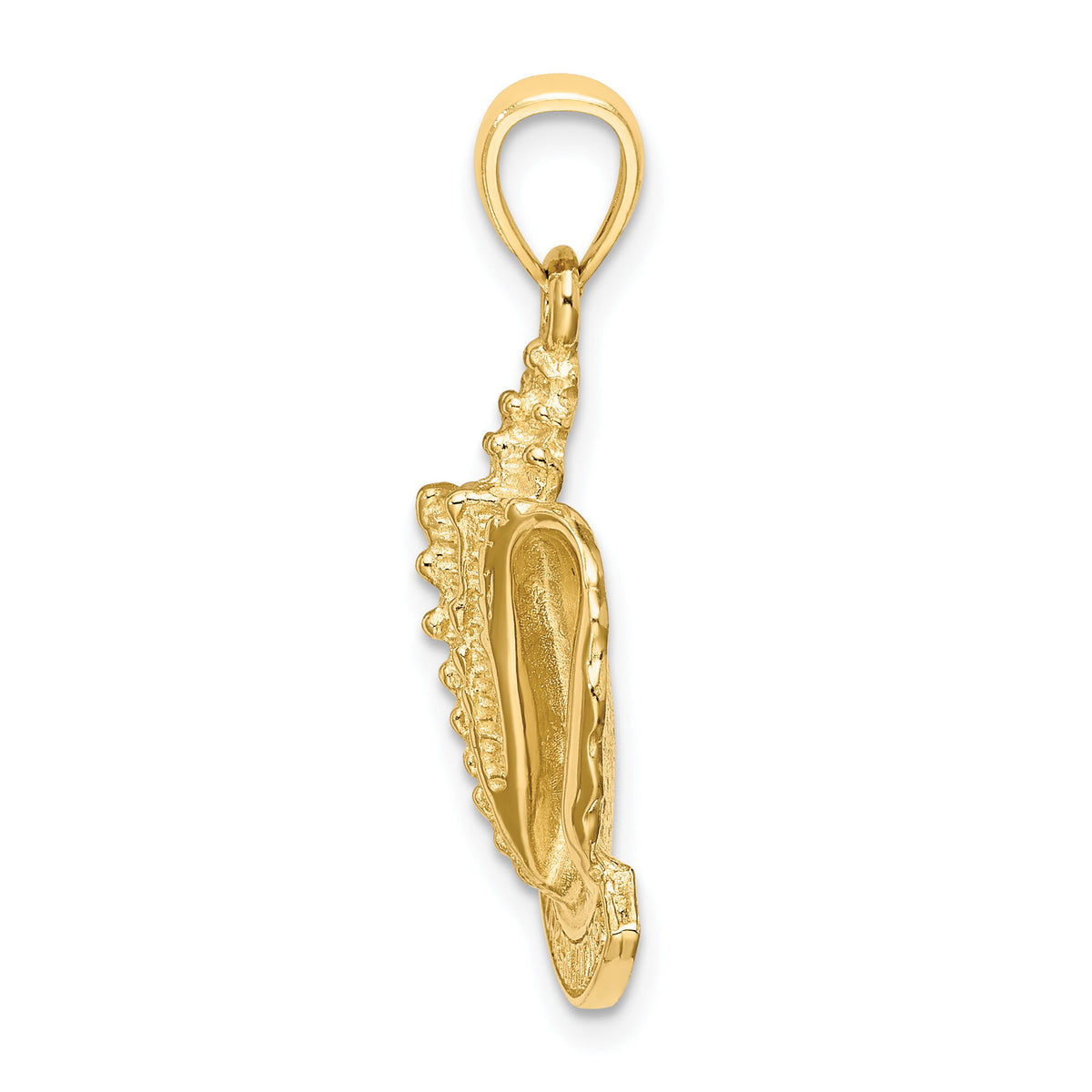 14K 2-D TURKS AND CAICOS Under Conch Shell Charm-K8156