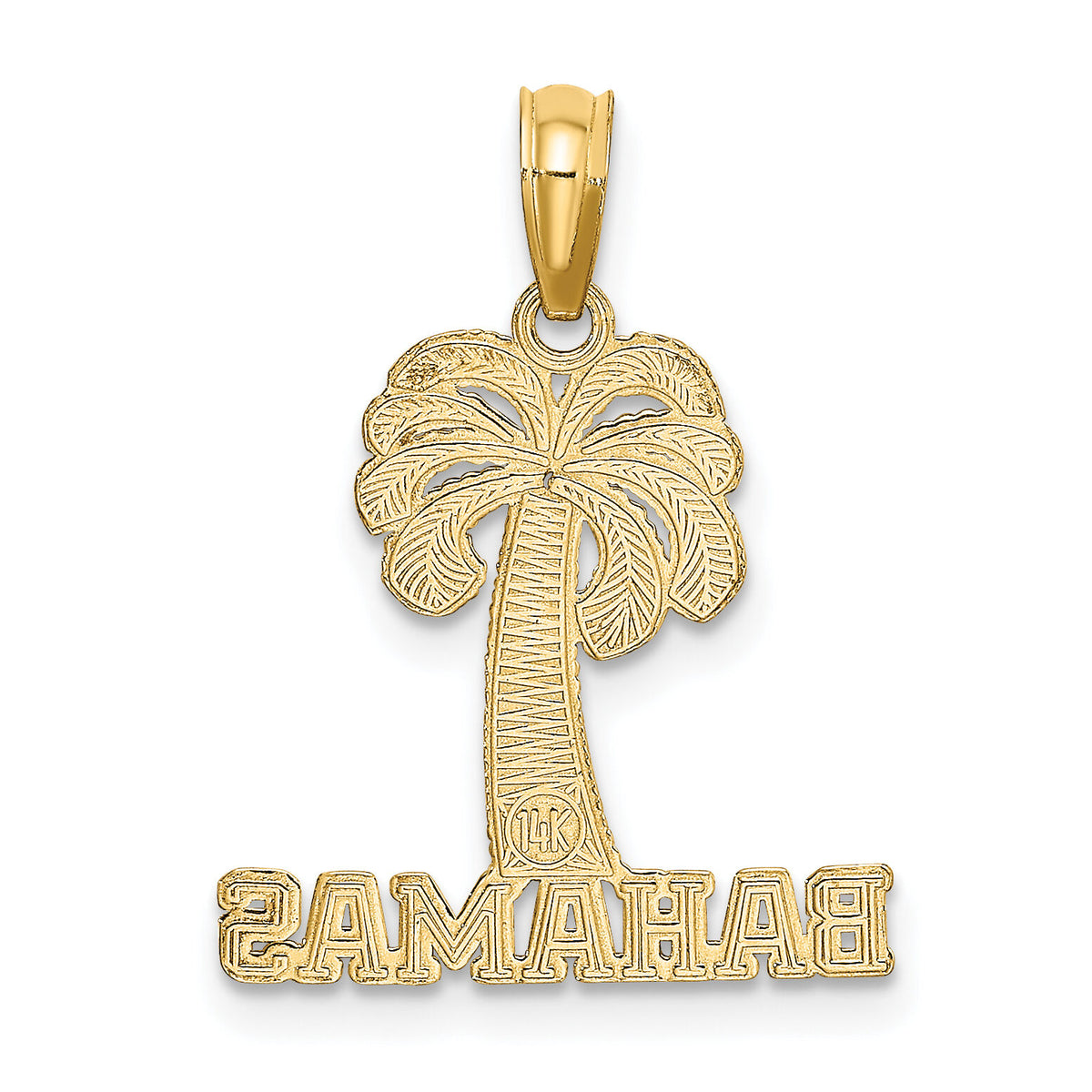 14K BAHAMAS Palm Tree Charm-K8165