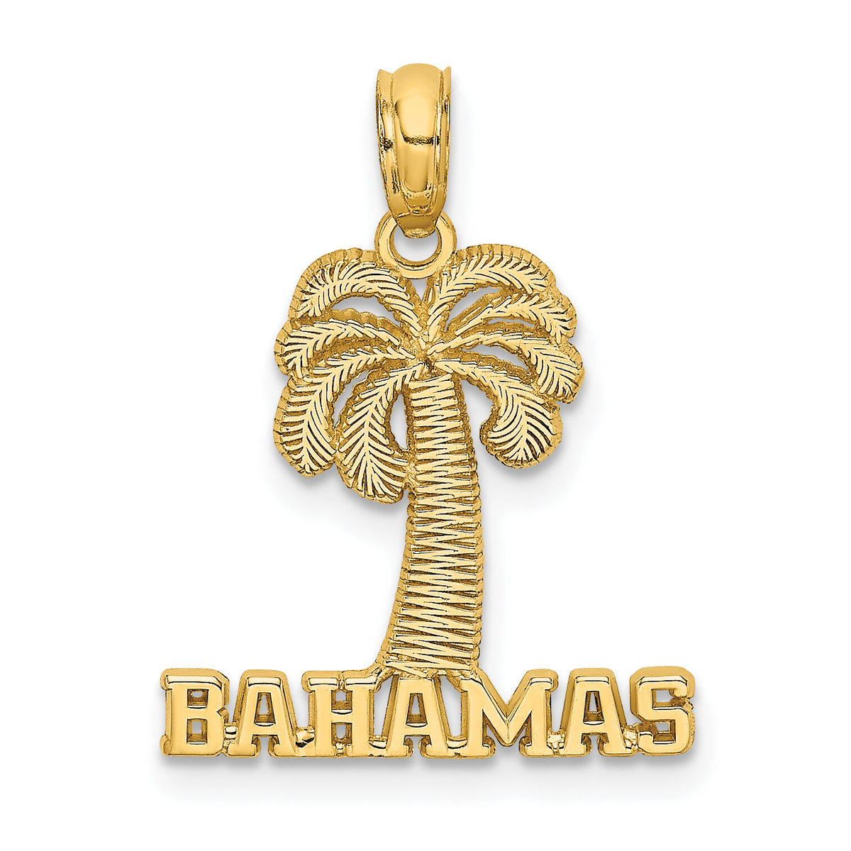 14K BAHAMAS Palm Tree Charm-K8165