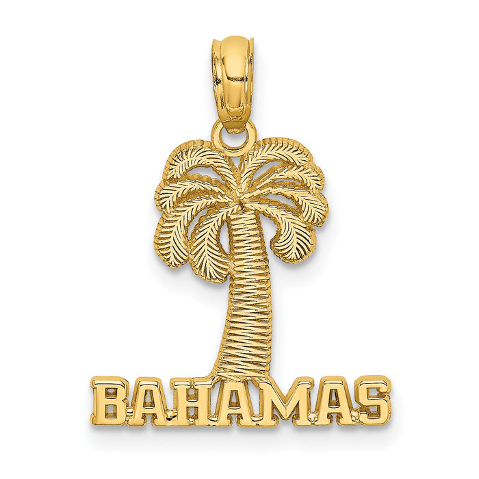 14K BAHAMAS Palm Tree Charm-K8165