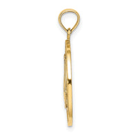 14K TURKS AND CAICOS Circle w/ Sailboat Charm-K8171
