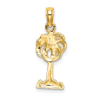 14K 2-D Palm Tree Charm-K8173