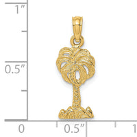 14K 2-D Palm Tree Charm-K8173